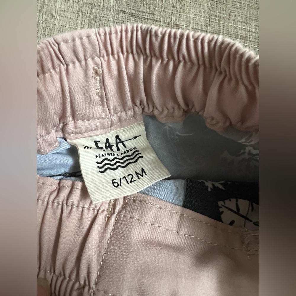 Feather 4 Arrow Swim Trunks with Tropical Print 6-12 Months - Picture 2 of 3
